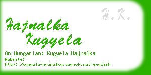 hajnalka kugyela business card